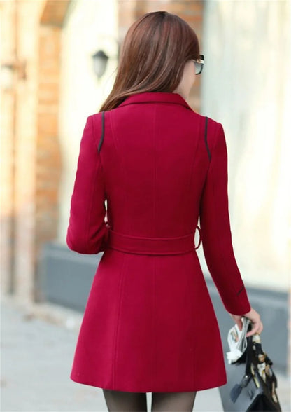 Manteau en laine pour femme, Long et chaud, mode coréenne, veste à Double boutonnage, vêtements d'extérieur, nouvelle collection hiver 2023