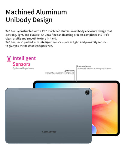 Patch last-Tablette T40 Pro, Android 12, 8 Go de RAM, 10.4 Go, 128 pouces, stratification complète 2K, Dean UNISOC T616 Octa Core, réseau 4G, charge rapide