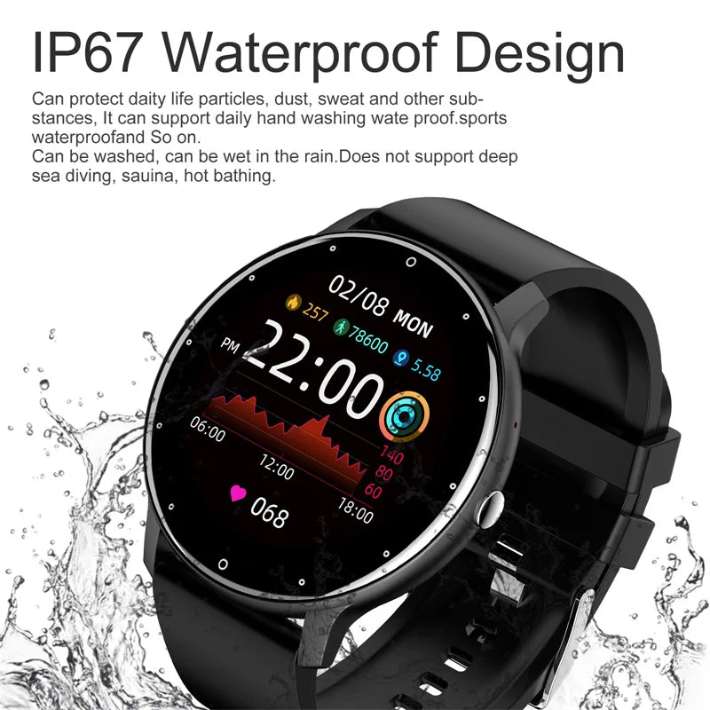 LIGE montre intelligente femmes hommes plein écran tactile Bluetooth 5.2 appel étanche montres sport Fitness Tracker usine IP67 ZL02 nouveau