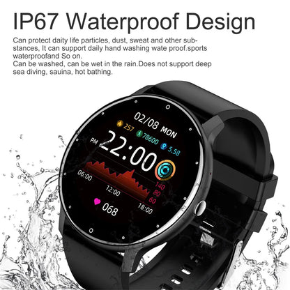 LIGE montre intelligente femmes hommes plein écran tactile Bluetooth 5.2 appel étanche montres sport Fitness Tracker usine IP67 ZL02 nouveau