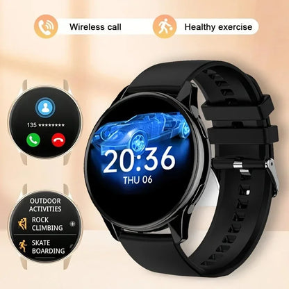 Smartwatch 2025 rond AMOLED affichage Bluetooth relojes para hombres sans fil montres intelligentes homme femme nouveau pour iPhone Android