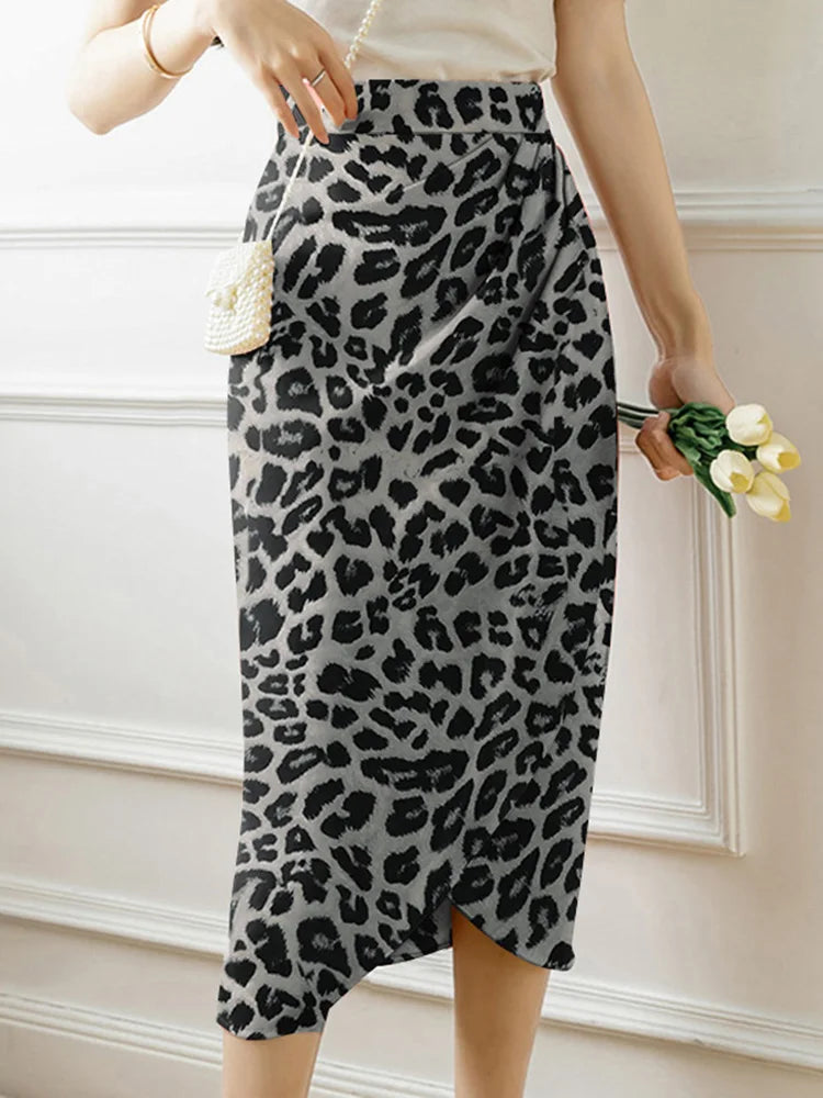 ZANZEA élégant taille haute Jupes femmes imprimé jupe longue robe 2023 été décontracté minceur Midi jupes Sexy asymétrique Faldas