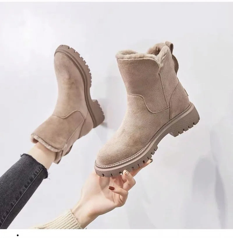 2025 hiver femmes bottes en peluche chaud bottes De neige mode haut coton bottes pour femmes gland fermeture éclair bottine Botas De Mujer - DOGOMET DIGITAL PLUS