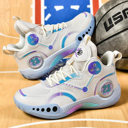 Nouvelles chaussures de basket-ball montantes chaussures de sport confortables et respirantes pour hommes et femmes athlètes d'entraînement chaussures d'étudiant décontractées