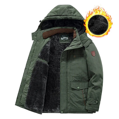 Parka Thermique Épaisse et Chaude pour Homme, Manteau Décontracté à Fermeture Éclair, avec Doublure Souriante, Coupe-Vent, Vêtement d'Extérieur, Hiver - DOGOMET DIGITAL PLUS