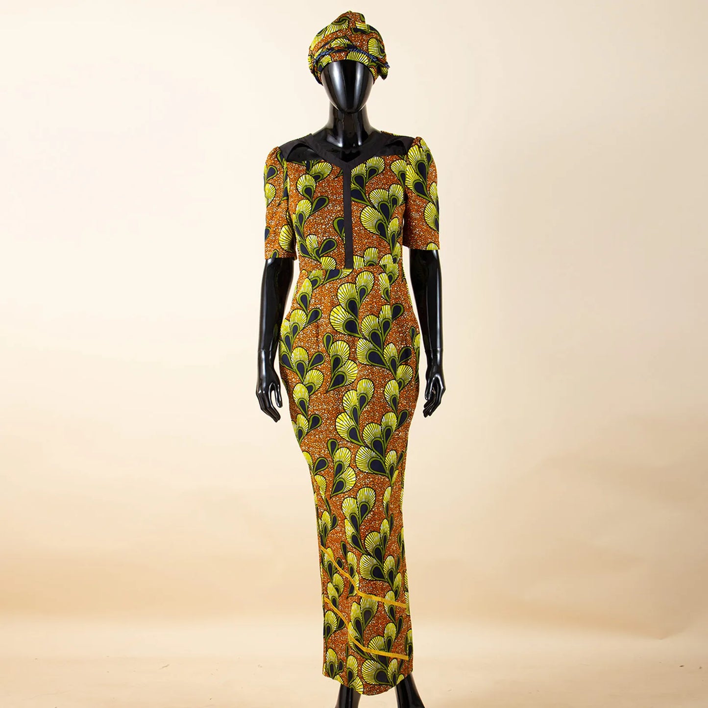 Robe de soirée robes africaines pour femmes coupe ajustée robe à manches courtes robes de soirée avec bandeau Dashiki Ankara imprimer 2525071