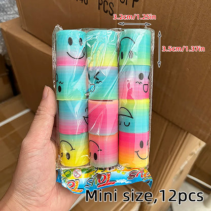Rainbow Magic Springs Circle Toys Kids' Birthday Party Favors Friends Giveaway Small Gifts Pinata Fillers Flexible Funny Toy