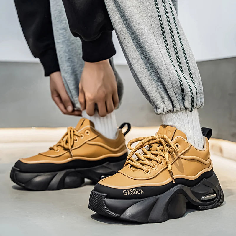 Chaussures pour hommes baskets hautes chaussures de sport de mode à semelles fines chaussures décontractées pour hommes anti-dérapant résistant à l'usure chaussures de course en plein air polyvalentes