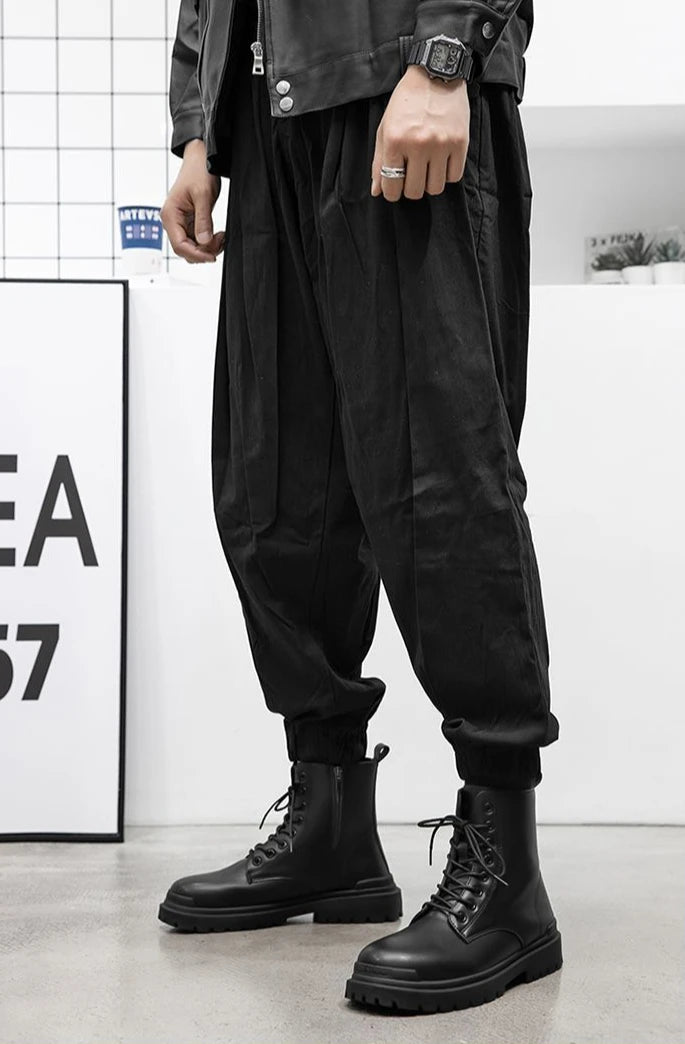 Chaussures à plateforme en cuir PU pour hommes, semelle optique haut de gamme, bottes décontractées noires, chaussures en cuir de vachette, offre rétro, design de lego