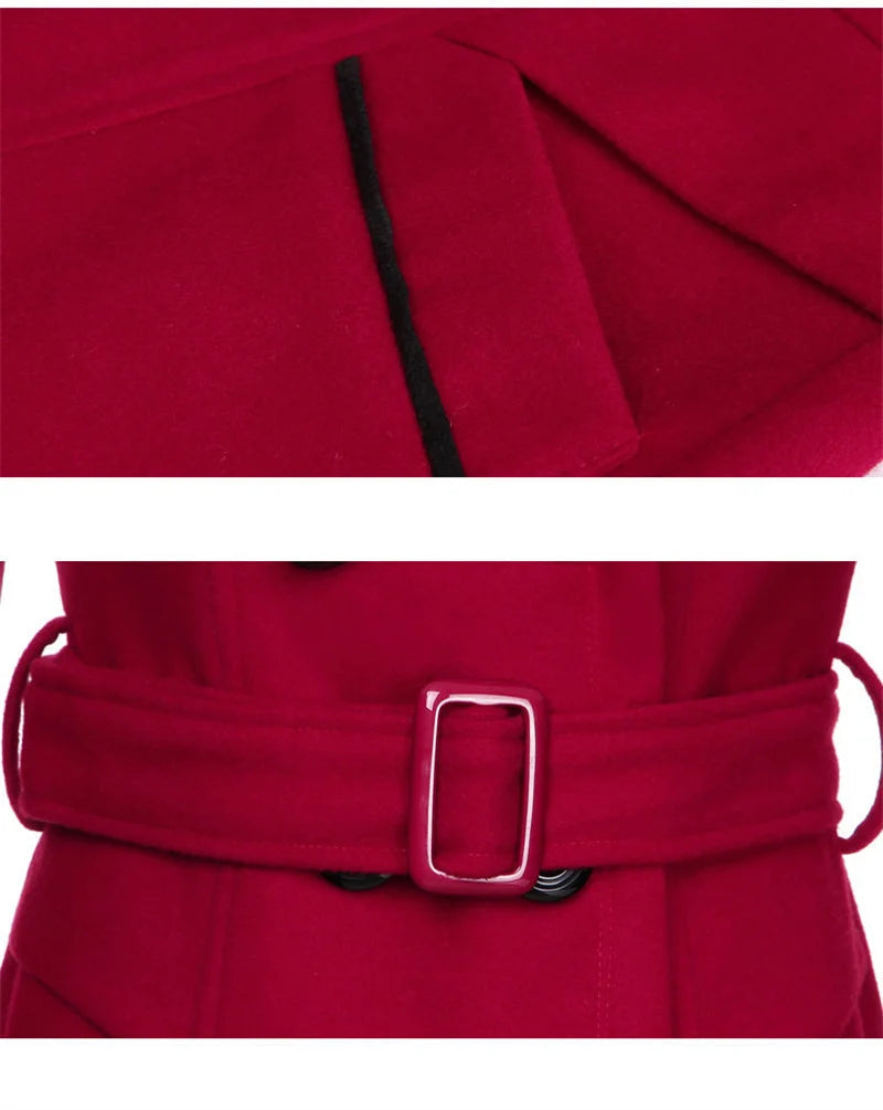 Manteau en laine pour femme, Long et chaud, mode coréenne, veste à Double boutonnage, vêtements d'extérieur, nouvelle collection hiver 2023