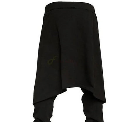 2025Halloween Costume de pantalon noir Steampunk médiéval pour hommes, pantalon ample épissé de Style occidental, Cosplay de scène