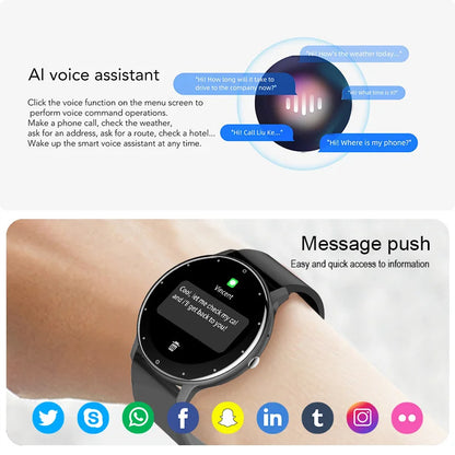 LIGE montre intelligente femmes hommes plein écran tactile Bluetooth 5.2 appel étanche montres sport Fitness Tracker usine IP67 ZL02 nouveau