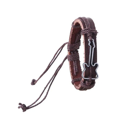 1pc Chain Friendship Men Wristbands Adjustable Women Bracelets Antique Jewelry Charm Bangles Guitar Bracelets