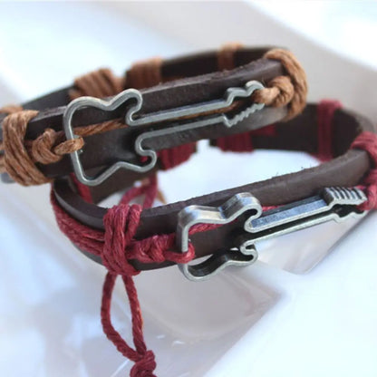 1pc Chain Friendship Men Wristbands Adjustable Women Bracelets Antique Jewelry Charm Bangles Guitar Bracelets