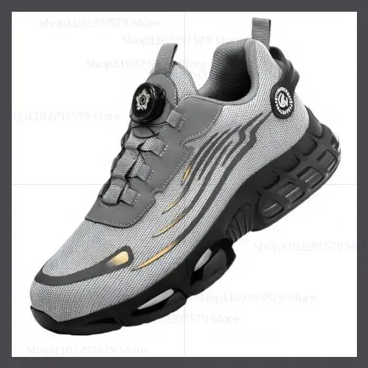 Men's Safety Work Shoes Anti-Tailor Wear-Resistant Steel Toe Boots Durable Sports Footwear for Construction Industry Workers