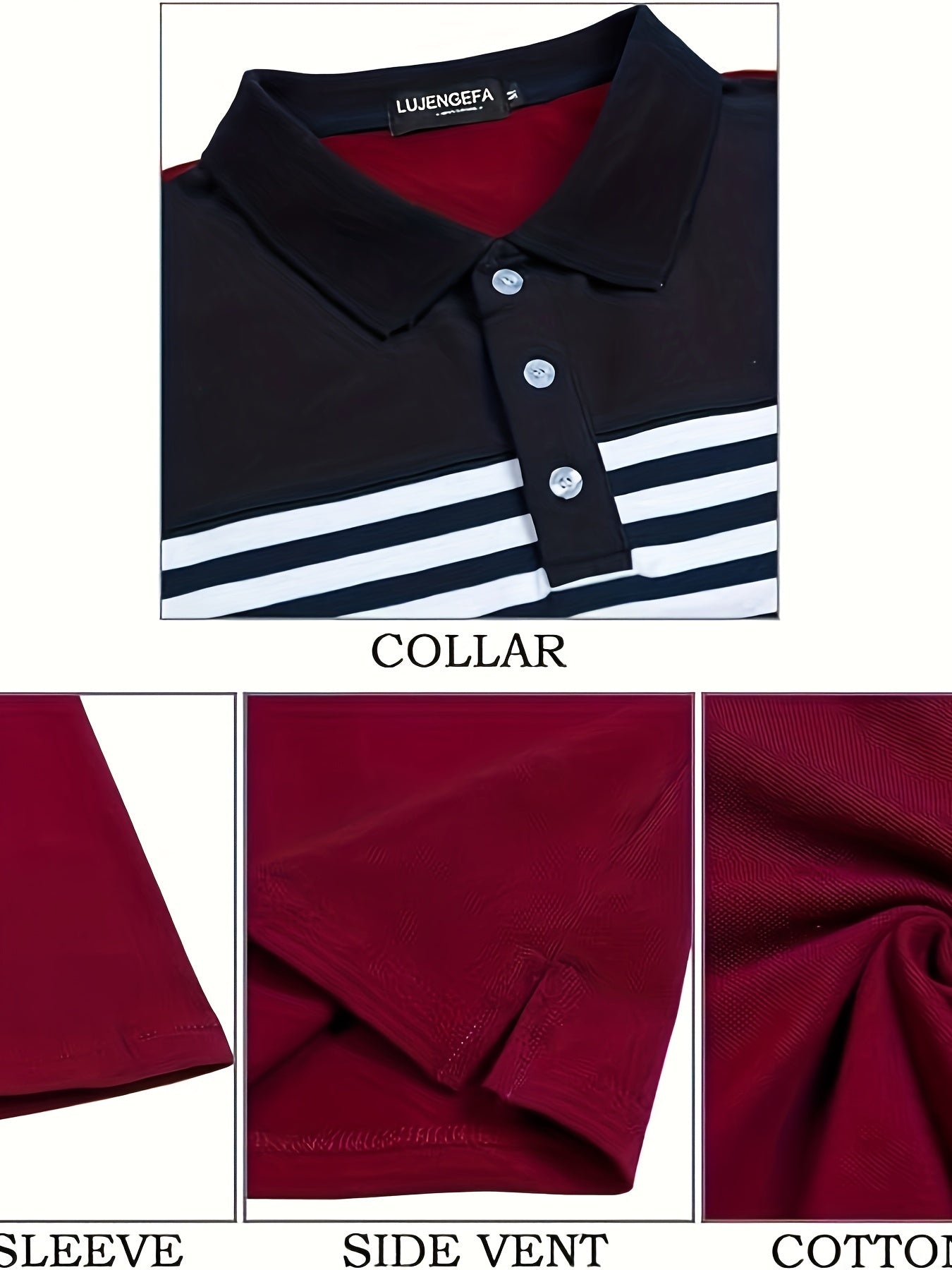 European And N Men's Fashion, Striped Button Lapels For Outdoor Shirts, Men's Golf Shirts Four Seasons Men's T-shirts, Random Printing Long-sleeved Casual Men's Polo Shirts