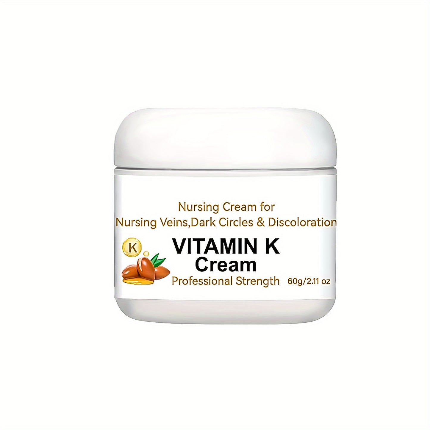 Vitamin K Cream: Professional Strength 60g/2.11 oz - Moisturizing Skin Cream for Nursing Veins, Dark Circles & Discoloration - Suitable for Daily Use - Improves Skin Elasticity, Reduces Dryness, Restores Smoothness & Refineme - DOGOMET DIGITAL PLUS
