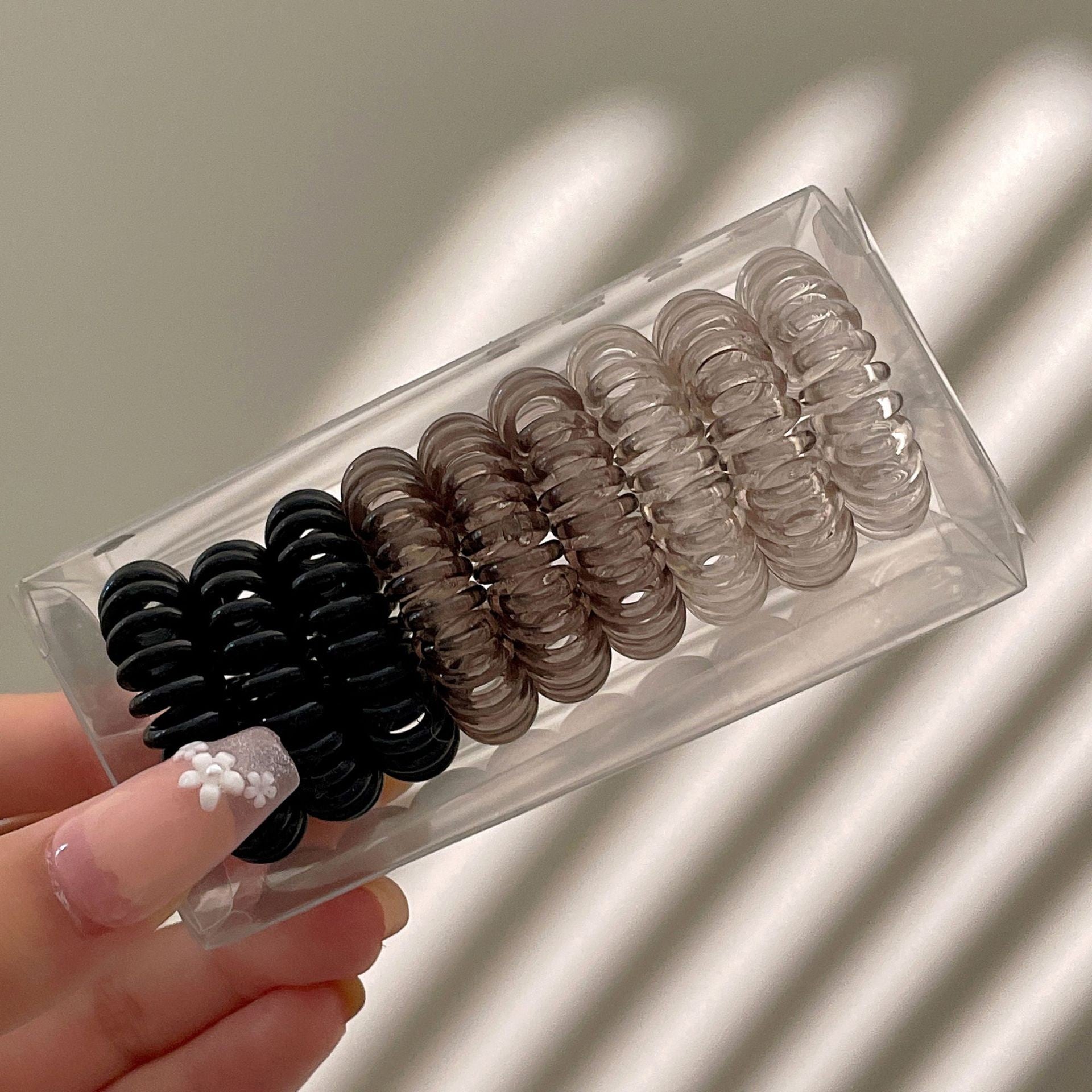 9 Pcs Spiral Hair Ties No Crease, Coil Hair Ties, Phone Cord Hair Ties, Women Ponytail Holder Elastics - DOGOMET DIGITAL PLUS