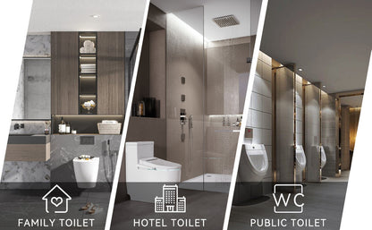 Aokala Toilet Brush and Holder, Elegant Silicone Toilet Bowl Brush Set with Ergonomic Long Handle, Modern Bathroom Decor Cleaning Accessories, Durable, Deep Cleaning Christmas gifts/Halloween gifts! - Black & White - DOGOMET DIGITAL PLUS