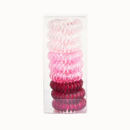 9 Pcs Spiral Hair Ties No Crease, Coil Hair Ties, Phone Cord Hair Ties, Women Ponytail Holder Elastics - DOGOMET DIGITAL PLUS