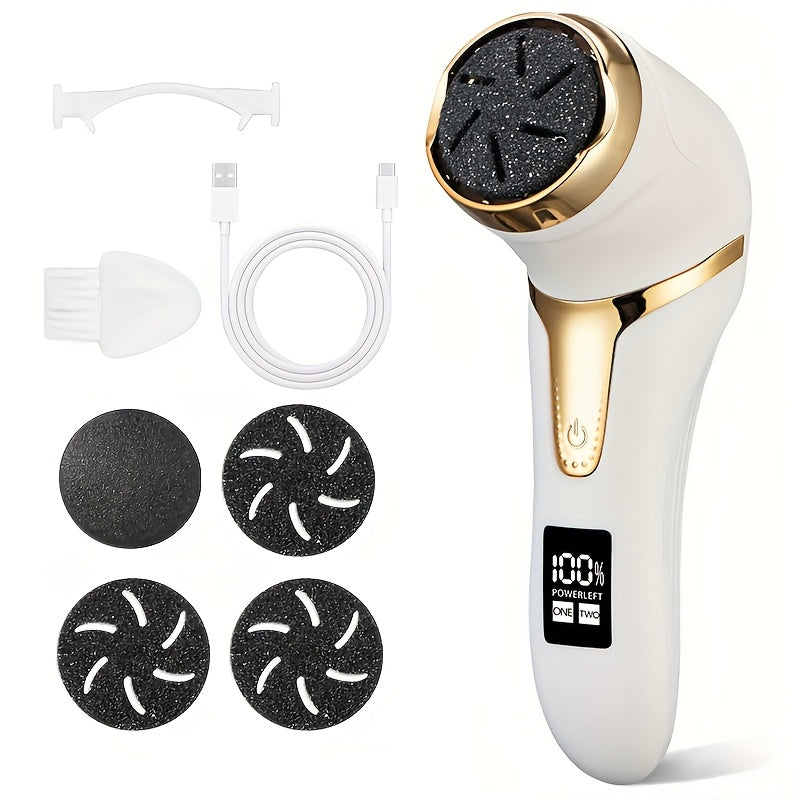 [Electric Pedi Machine] MIGUAN Electric Feet & Remover Device - Cordless, Rechargeable Electric Pedi Machine with, Low-Allergy, Powerful suction & Massage - Heavy-Duty Plastic Construction for, Cracked Heels, Plantar Warts, D