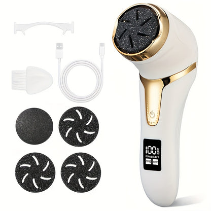 [Electric Pedi Machine] MIGUAN Electric Feet & Remover Device - Cordless, Rechargeable Electric Pedi Machine with, Low-Allergy, Powerful suction & Massage - Heavy-Duty Plastic Construction for, Cracked Heels, Plantar Warts, D